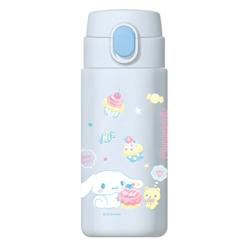 릴팡 더보틀 엣지 원터치 이중스텐 물통 시나모롤, 혼합색상, 360ml, 1개