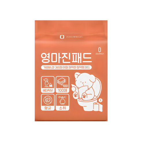 영마진 강아지 배변패드 베이직 18g, 100개입, 1개