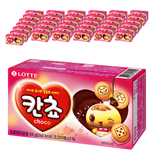 롯데웰푸드 칸쵸 초코맛, 54g, 32개