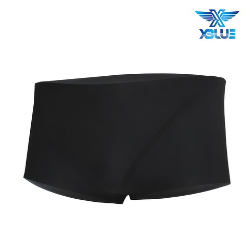 XBL-3100-솔리드 블랙베리 엑스블루 XBLUE 탄탄이 숏사각 수영복-C