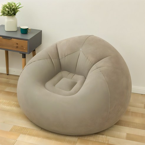 아뜰라임 에어 1인용 빈백 소파 의자, 베이지