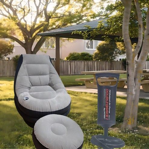 [OKㅣ강추] 인텍스 정품 에어소파 + 스툴 1인용 소파: 편안함과 실용성의 완벽한 조화 [OKNOWㅣ추천상품]