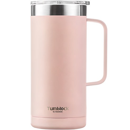 텀블락 플레인 머그 텀블러, 핑크, 500ml, 1개