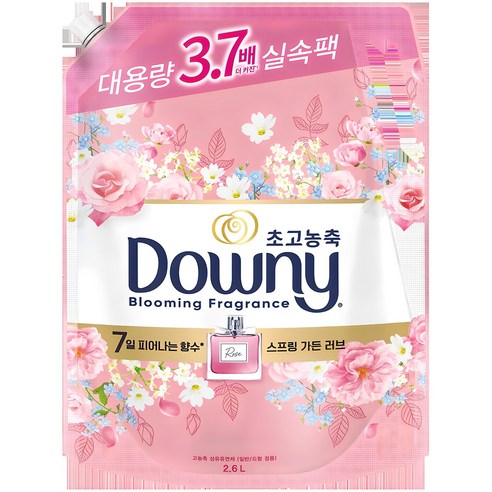 다우니 초고농축 향수 컬렉션 섬유유연제 스프링 가든 러브 리필, 2.6L, 1개