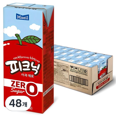 피크닉 제로 사과, 200ml, 48개