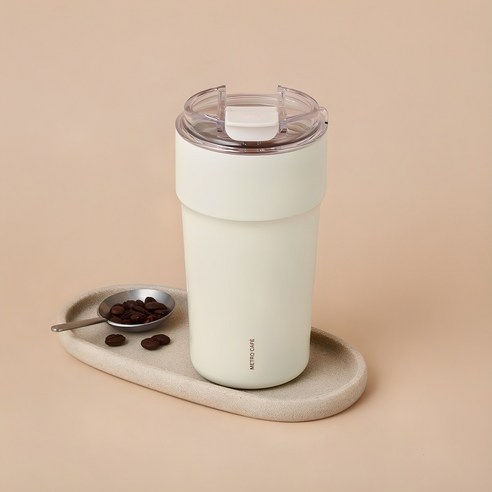 락앤락 아이보리 메트로 카페 세라믹 텀블러 500ml (모델번호: LHC4357IVY) – 1개