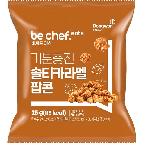 비셰프이츠 기분충전 솔티카라멜 팝콘, 25g, 1개