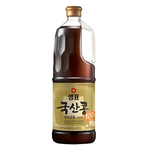 샘표 국산콩 양조간장 프리미엄, 1.7L – 맛의 깊이를 더하다 샘표국산콩간장