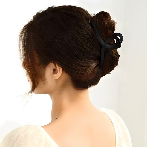 빅사이즈 파스텔통통 꼬임 컬러 올림머리 집게핀 12.8cm