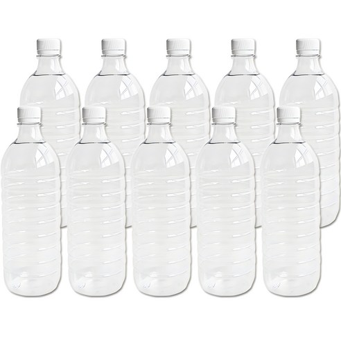 생수병 공병, 투명 + 화이트, 900ml, 10개