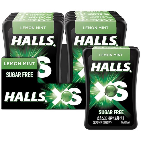 호올스 XS 레몬민트향 캔디, 15g, 12개