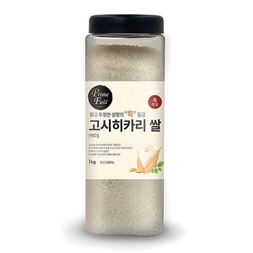 Prime Field 2024년산 햅쌀 고시히카리 백미, 특등급, 1kg, 1개
