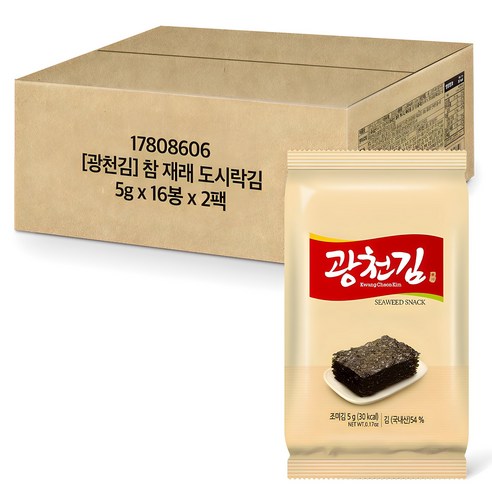 광천김 도시락김 5g x 32개 패키지