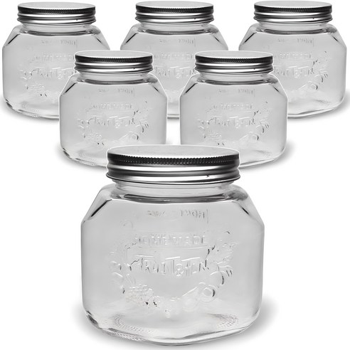 미르 엠글라스 홈메이드 750 유리저장병, 650ml, 6개