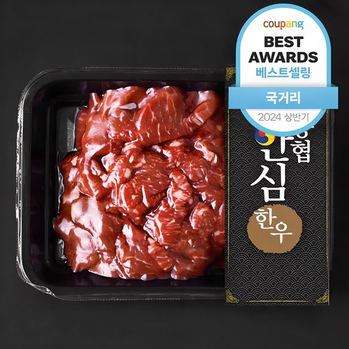 농협안심한우 정육 세절 1등급 국거리용 (냉장), 300g, 2팩