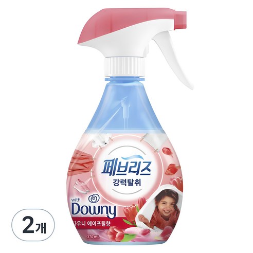 페브리즈 섬유탈취제 다우니 에이프릴향 본품, 370ml, 2개