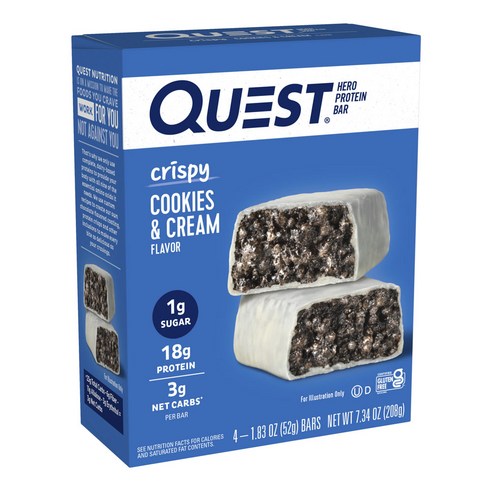 888849011599 Bar Cookies Cream Crispy Hero Protein QUEST QUEST 高蛋白能量棒 Quest Nutrition