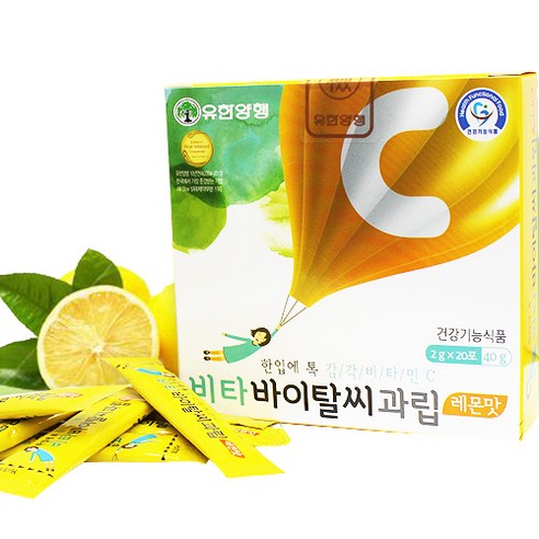 유한양행 비타 바이탈씨 과립 100포 레몬맛 비타민C 40g, 5개