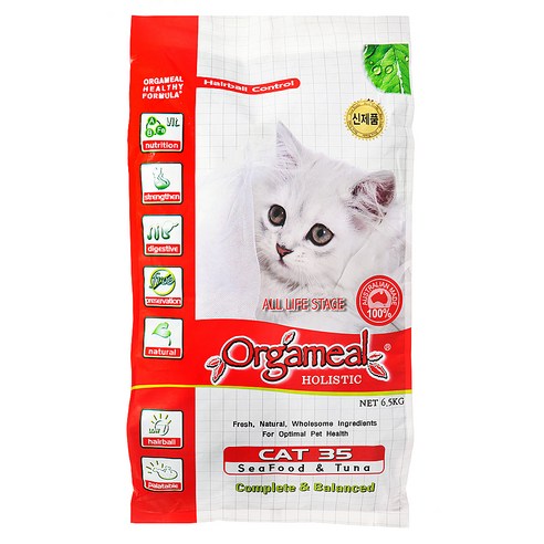 올가밀 홀리스틱 캣35 고양이 사료 씨푸드&참치, 참치, 6.5kg, 1개