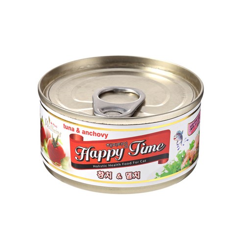 해피타임 참치+멸치 고양이캔 80g * 12캔, 참치 + 멸치 혼합맛, 12개