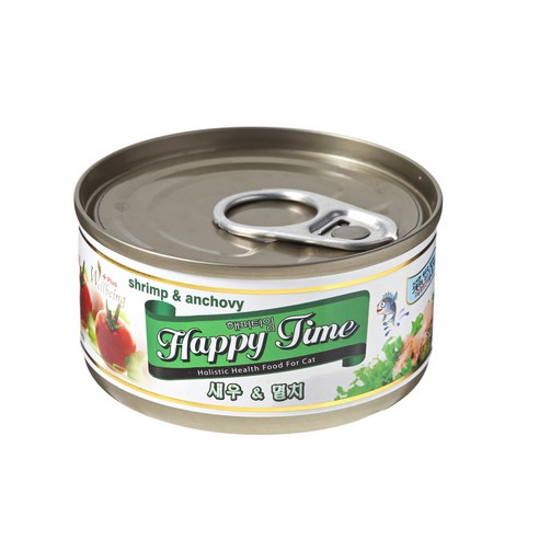 해피타임 새우+멸치 고양이캔 80g * 12캔, 새우 + 멸치 혼합맛, 12개