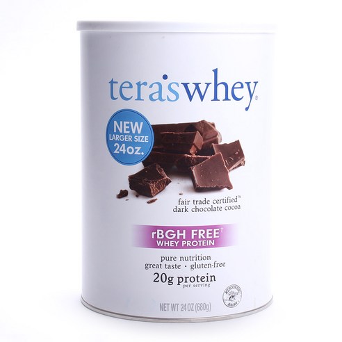 테라스웨이 rBGH 프리 유청 단백질 글루텐 프리, 680g, 1개, 다크 초콜릿(Dark Chocolate)