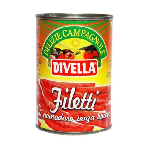디벨라 DIVELLA 토마토통조림 400g, 필레띠 토마토 슬라이스, 2개