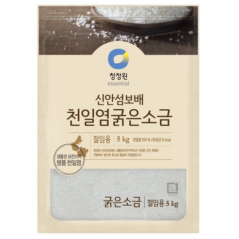 청정원 신안섬보배 천일염굵은소금, 5kg, 단일 수량