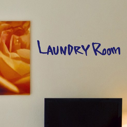 미니 캘리그라피 포인트스티커 Laundry-R, 군청