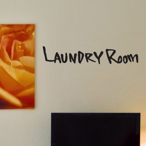 미니 캘리그라피 포인트스티커 Laundry-R, 진회