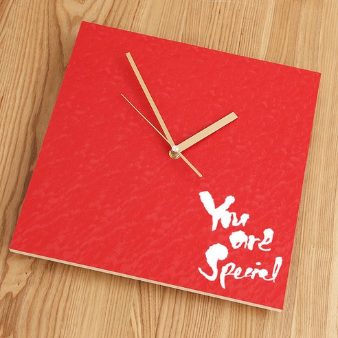 캘리그라피 엣지 벽시계 you are special, 레드