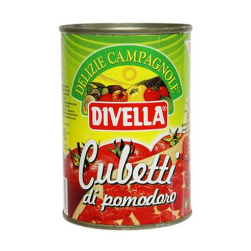 디벨라 DIVELLA 토마토통조림 400g, 꾸베띠 토마토 다이스, 4개