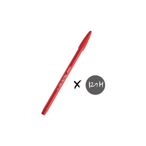 모나미 프러스펜 3000 DZ 0.4mm, 적색, 24개