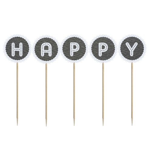 와니데코 미니파티픽 HAPPY, 다크그레이, 2개