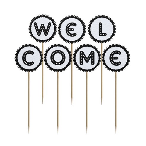 와니데코 미니파티픽 WELCOME, 화이트+블랙
