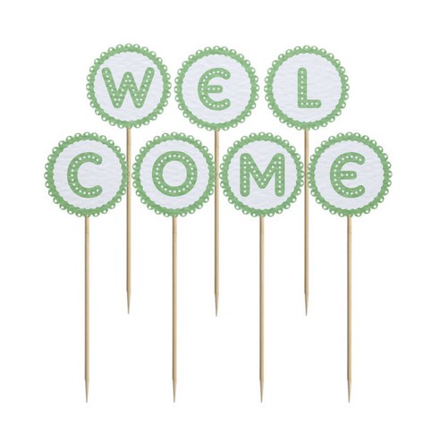 와니데코 미니파티픽 WELCOME, 화이트+연그린