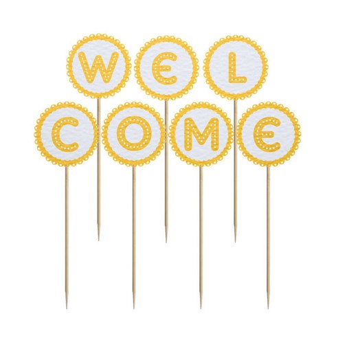 와니데코 미니파티픽 WELCOME, 화이트+옐로우