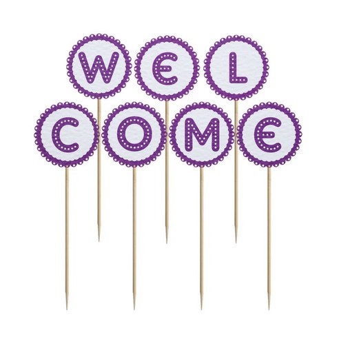 와니데코 미니파티픽 WELCOME, 화이트+퍼플