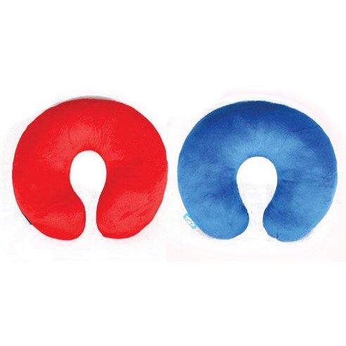 씨엘마켓 폴리 원컬러 목쿠션, 레드, 블루