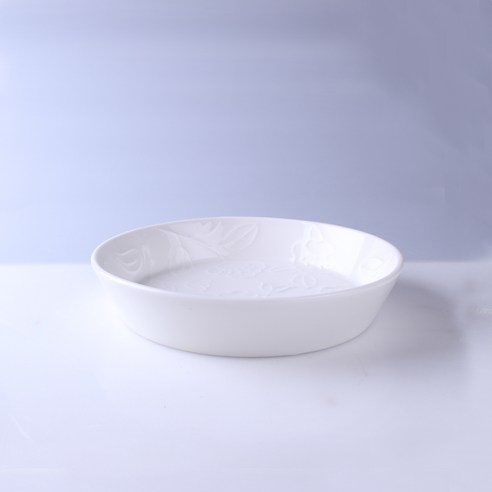 턱원형접시, 화이트