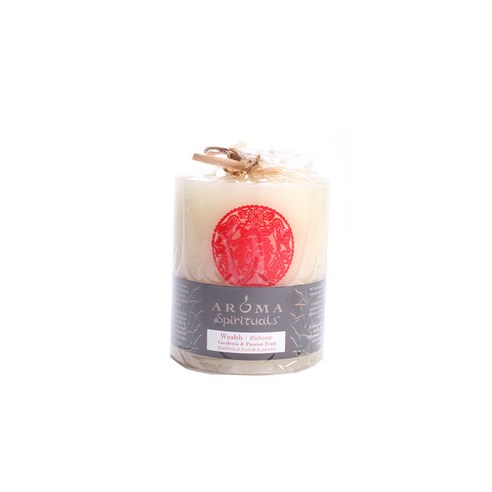 Aroma Spirituals 필러 보티드 캔들, Wealth, 1개