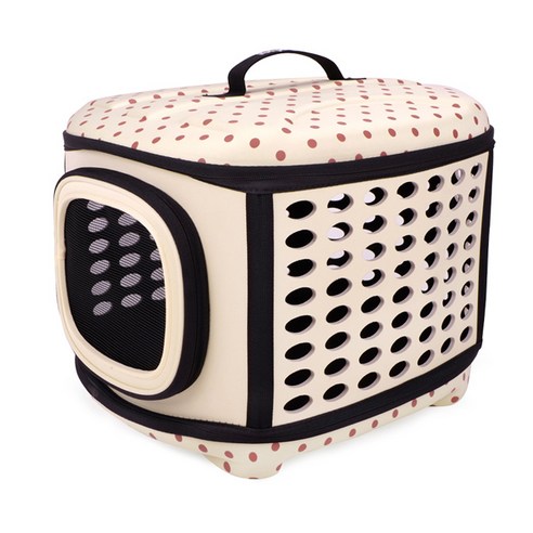 이비야야 EVA폼 접이식 애견 핸드이동가방 FC1006, Beige, 46 x 36 x 32 cm