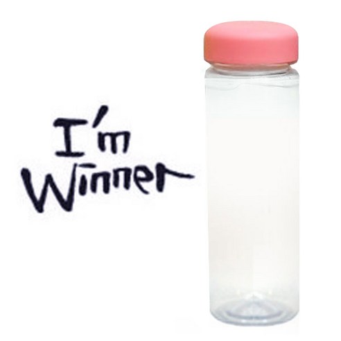 1AM 캘리그라피 분홍뚜껑 보틀, Imwin (군청색), 500ml