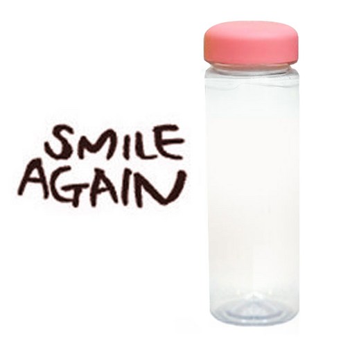 1AM 캘리그라피 분홍뚜껑 보틀, smileA (갈색), 500ml