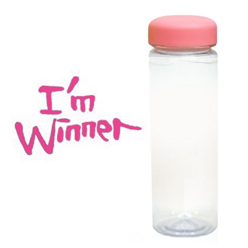 1AM 캘리그라피 분홍뚜껑 보틀, Imwin (핑크), 500ml