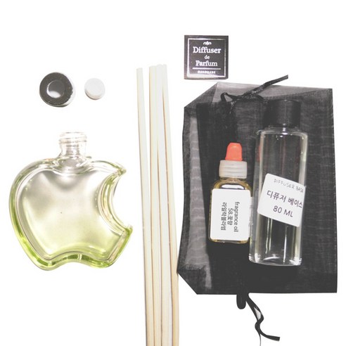 디퓨저KIT-애플6mm우드 그라그린-꽃향, 110ml, 라일락블라썸
