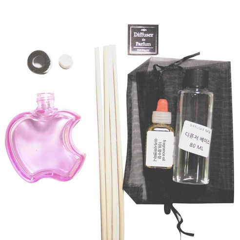 디퓨저KIT-애플6mm우드 핑크-향수향, 110ml, 아카시아 앤 허니