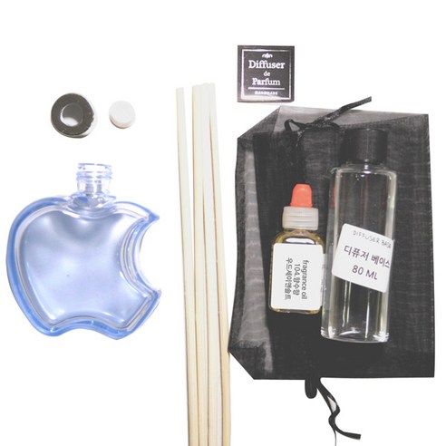 디퓨저KIT-애플6mm우드 블루-향수향, 110ml, 우드세이지 앤 씨쏠트