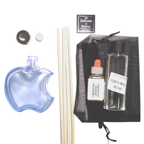 디퓨저KIT-애플6mm우드 블루-향수향, 110ml, 아카시아 앤 허니
