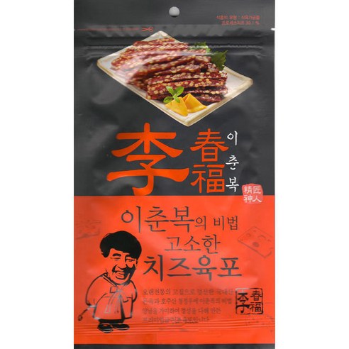 이춘복의 비법 고소한 치즈육포, 30g, 3개